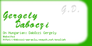 gergely daboczi business card